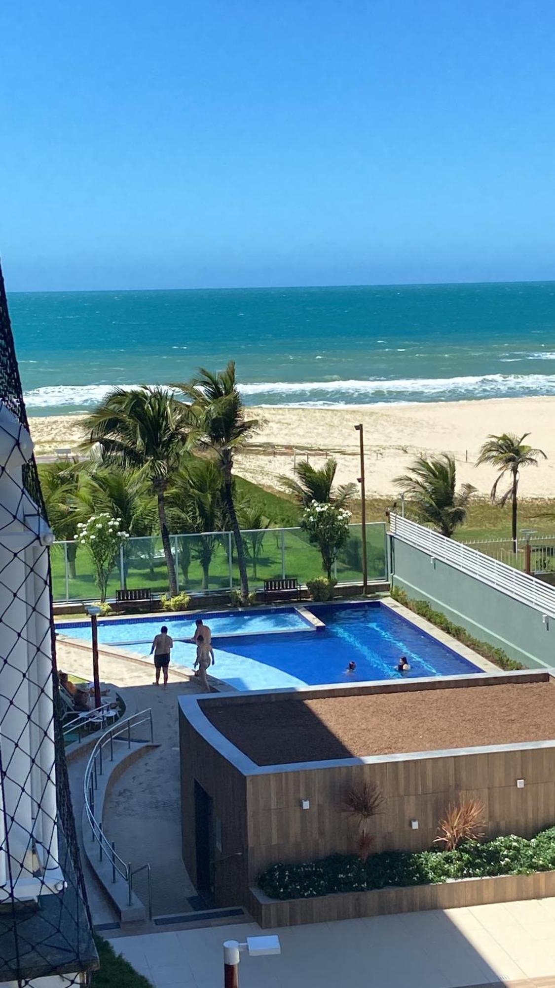 Apto Vista Mar E Pe Na Areia No Beach Way A 300M Do Beach Park Aquiraz Esterno foto